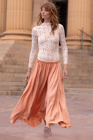 Poison Peach Maxi Skirt