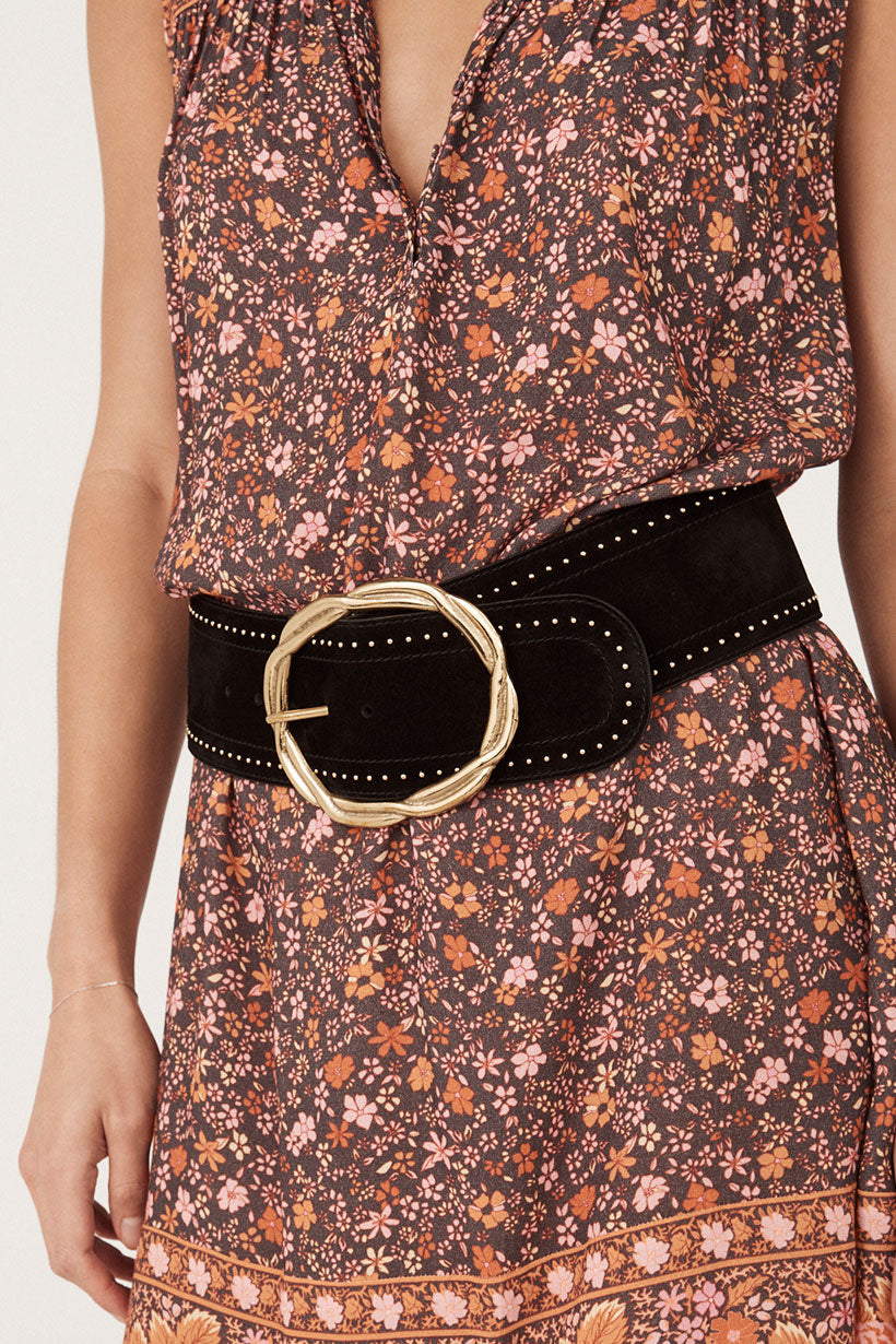 Cabana Studded Suede Belt