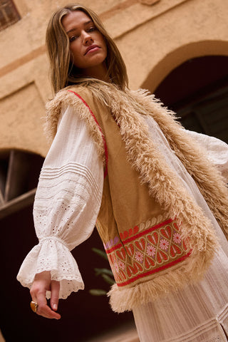 Full Bloom Embroidered Vest